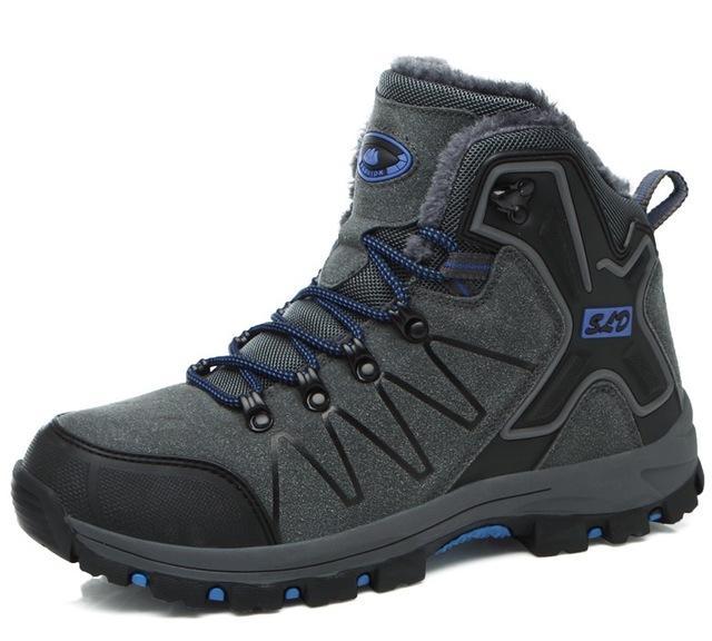 Outdoor Hiking Shoes Men Warm Snow Boots Walking Climbing Non-Slip Women-beipuwolf Official Store-Men grey-5.5-Bargain Bait Box