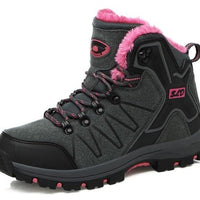 Outdoor Hiking Shoes Men Warm Snow Boots Walking Climbing Non-Slip Women-beipuwolf Official Store-Women grey-5.5-Bargain Bait Box