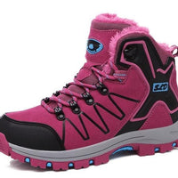 Outdoor Hiking Shoes Men Warm Snow Boots Walking Climbing Non-Slip Women-beipuwolf Official Store-Women pink-5.5-Bargain Bait Box