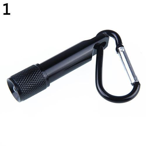 Outdoor Mini Led Flashlight Carabiner Clip Keychain Portable Sports Torch Lamp-Shop4708042 Store-Black-Bargain Bait Box