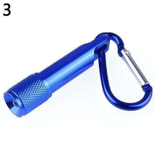 Outdoor Mini Led Flashlight Carabiner Clip Keychain Portable Sports Torch Lamp-Shop4708042 Store-Blue-Bargain Bait Box