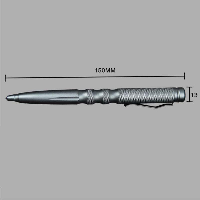 Outdoor Multifunctional Tactical Pen Self Defense Weapons Glass Breaker Aluminum-Yue Che Store-Silver-Bargain Bait Box