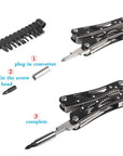 Outdoor Multitool Pliers Repair Pocket Knife Fold Screwdriver Set Fishing-E-Long Outdoor Club-Black-Bargain Bait Box
