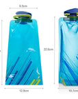 Outdoor Portable Foldable Sports Water Bottle Sport Camping Hiking-Yaloo Charms Store.-Black-Bargain Bait Box