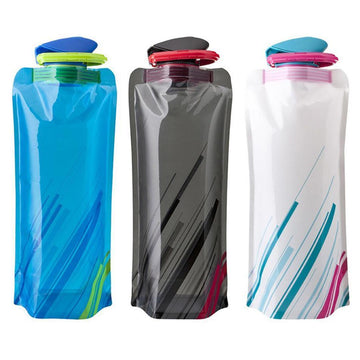 Outdoor Portable Foldable Sports Water Bottle Sport Camping Hiking-Yaloo Charms Store.-Black-Bargain Bait Box