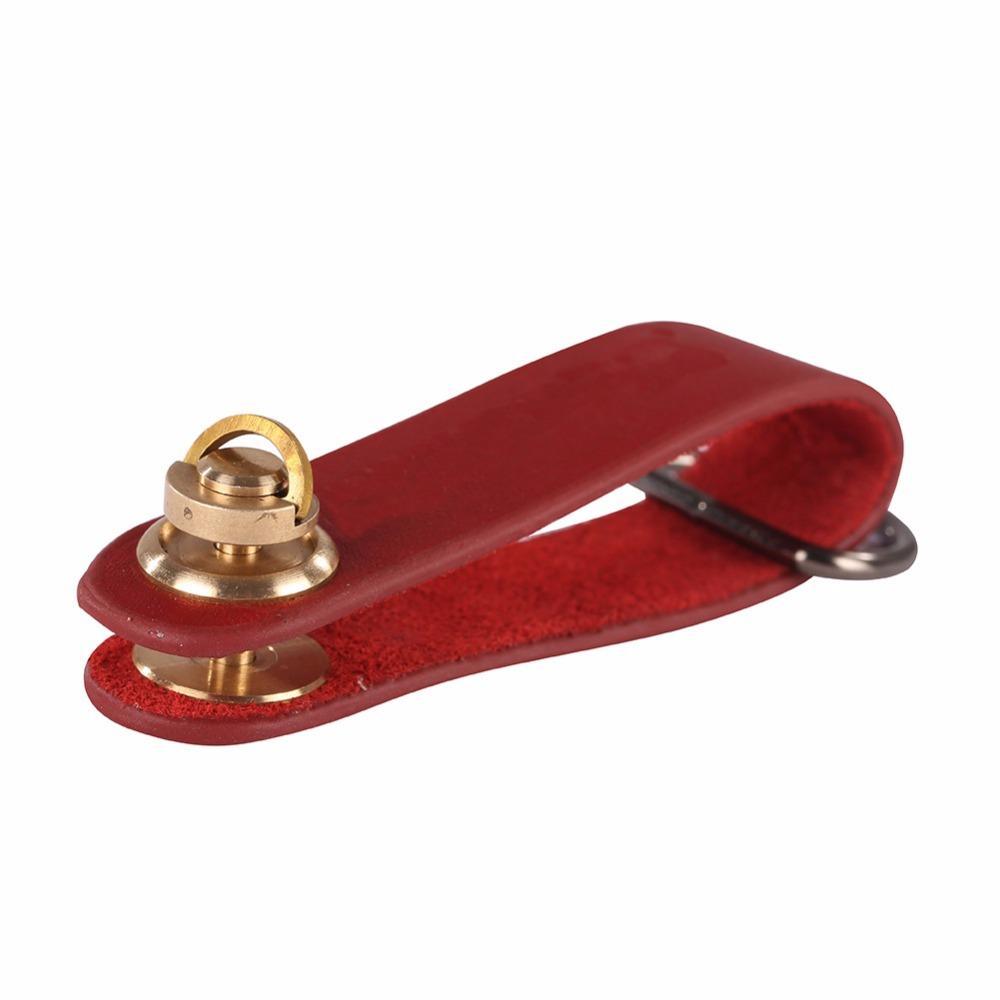 Outdoor Portable Smart Leather Compact Key Organizer Key Ring Key Chain-Wincer Store-Khaki-Bargain Bait Box