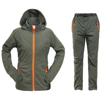 Outdoor Quick Dry Breathable Clothing Set Men Women Spring Summer 2 Pieces Set-Mountainskin Outdoor-Women Army Grey-M-Bargain Bait Box
