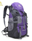 Outdoor Rucksack Camping Hiking Backpack Trekking 45L&50L Purple Waterproof-Climbing Bags-FAFAIR Store-50L purple-China-Bargain Bait Box