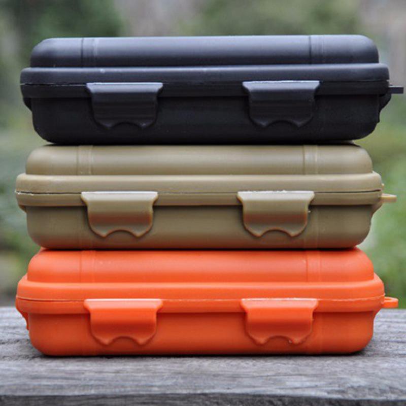 Outdoor Shockproof Waterproof Boxes Survival Airtight Case Holder For Storage-711 SportMarket-S Size Black-Bargain Bait Box