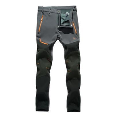 Outdoor Softshell Pants Men Breathable Thermal Waterproof Hiking Trousers-Mountainskin Outdoor-Dark Grey-S-Bargain Bait Box