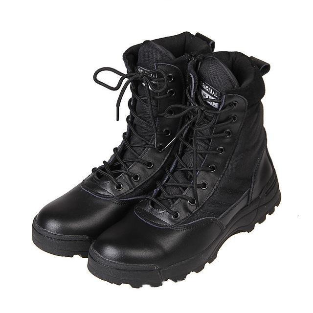 Outdoor Sport Army Fans Military Soldier Men Combat Tactical Boots Hiking Desert-The 61th minute-Black-6-Bargain Bait Box