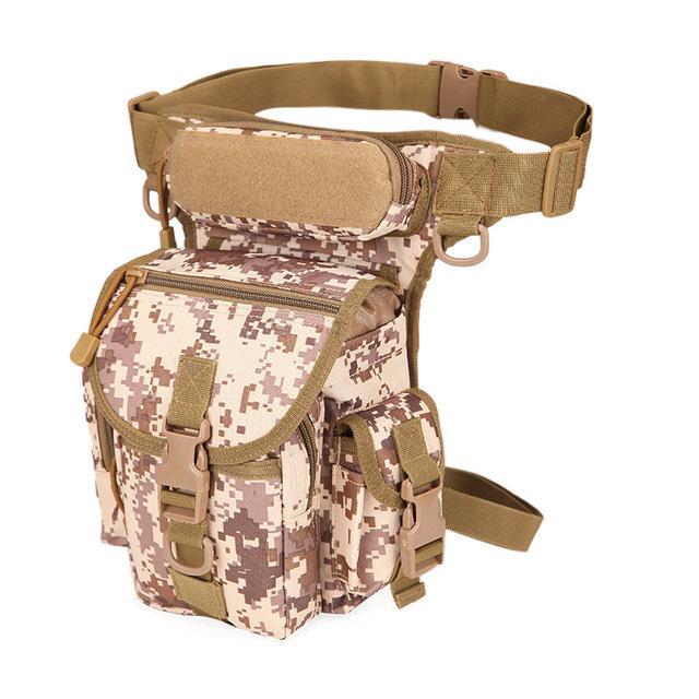 Outdoor Sport Backpack Camping Hiking Trekking Waist Leg Bag Military Tactical-Outdoor Angel-Desert digital-Bargain Bait Box