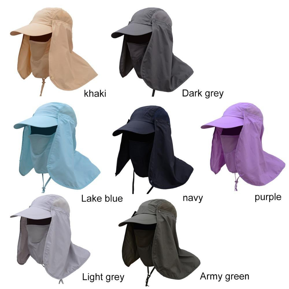 Outdoor Sport Hiking Camping Visor Hat Uv Protection Face Neck Cover Fishing Sun-Yunhua Shen's store-Same as picture-Bargain Bait Box