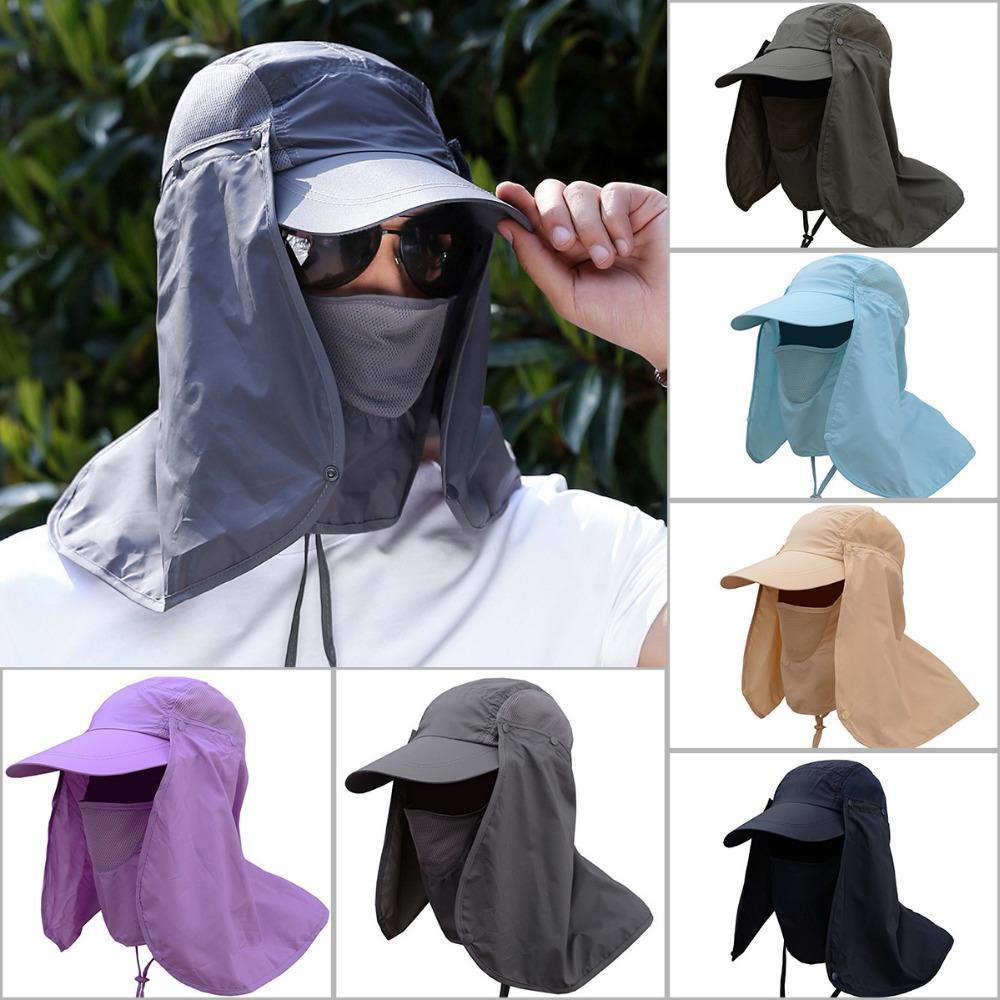 Outdoor Sport Hiking Camping Visor Hat Uv Protection Face Neck Cover Fishing Sun-Yunhua Shen&#39;s store-Same as picture-Bargain Bait Box