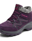 Outdoor Sport Hiking Shoes Winter Sneakers For Women High Top Plush Fur-BODAO ONLINE SHOPPING Store-338p b-4.5-Bargain Bait Box