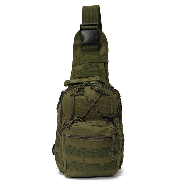 Outdoor Sport Nylon Tactical Military Sling Single Shoulder Chest Bag Pack-Camtoa Outdoor Store-Army green-Bargain Bait Box
