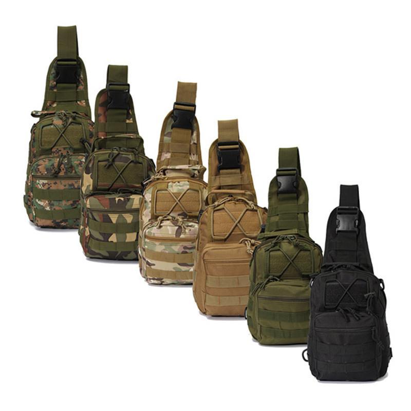 Outdoor Sport Nylon Tactical Military Sling Single Shoulder Chest Bag Pack-Camtoa Outdoor Store-Black-Bargain Bait Box