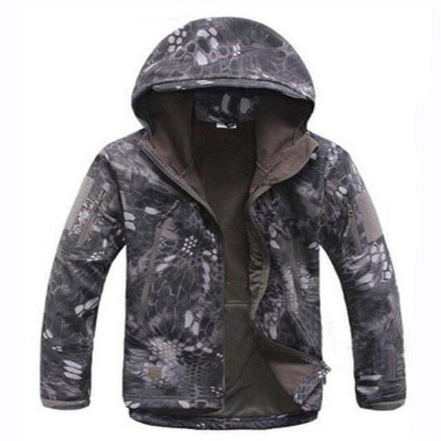 Outdoor Sport Softshell Jackets Or Pants Men Hiking Hunting Clothes Tad-Shop2921075 Store-Black Python-S-Bargain Bait Box