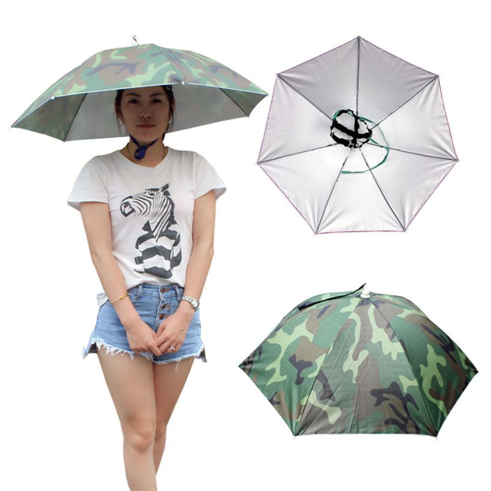 Outdoor Sports 69Cm Umbrella Hat Cap Folding Women Men Umbrella Fishing-TopYK-S Outdoor Store-1-Bargain Bait Box