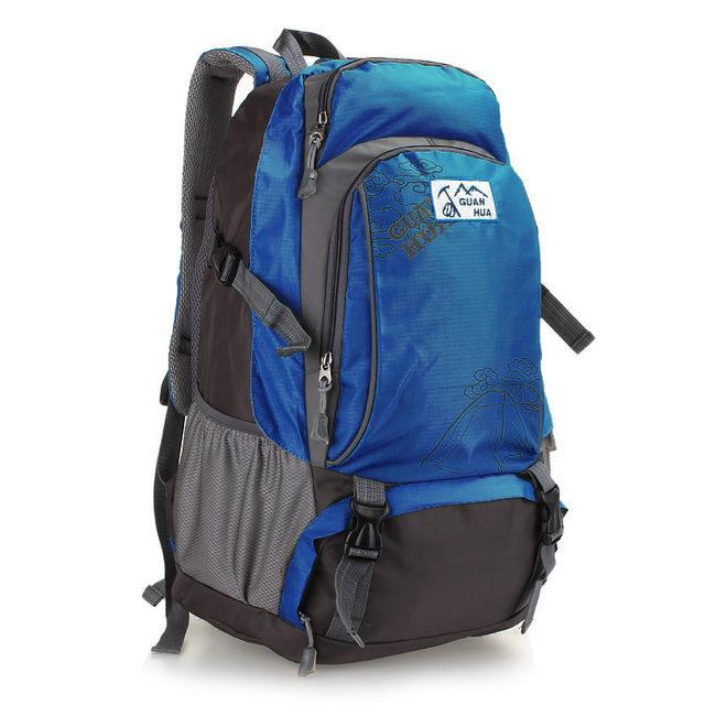 Outdoor Sports Backpack. Men Women Camping Travel Bags Waterproof Hiking-Love Lemon Tree-Blue-Bargain Bait Box