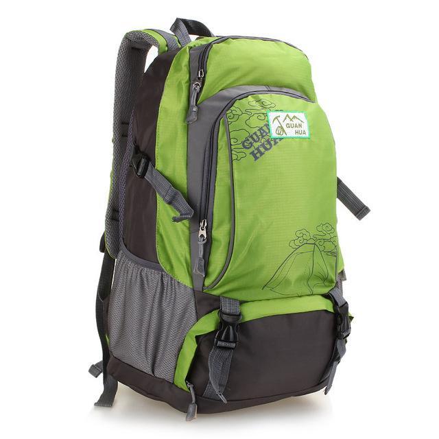 Outdoor Sports Backpack. Men Women Camping Travel Bags Waterproof Hiking-Love Lemon Tree-Green-Bargain Bait Box