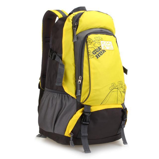 Outdoor Sports Backpack. Men Women Camping Travel Bags Waterproof Hiking-Love Lemon Tree-Yellow-Bargain Bait Box