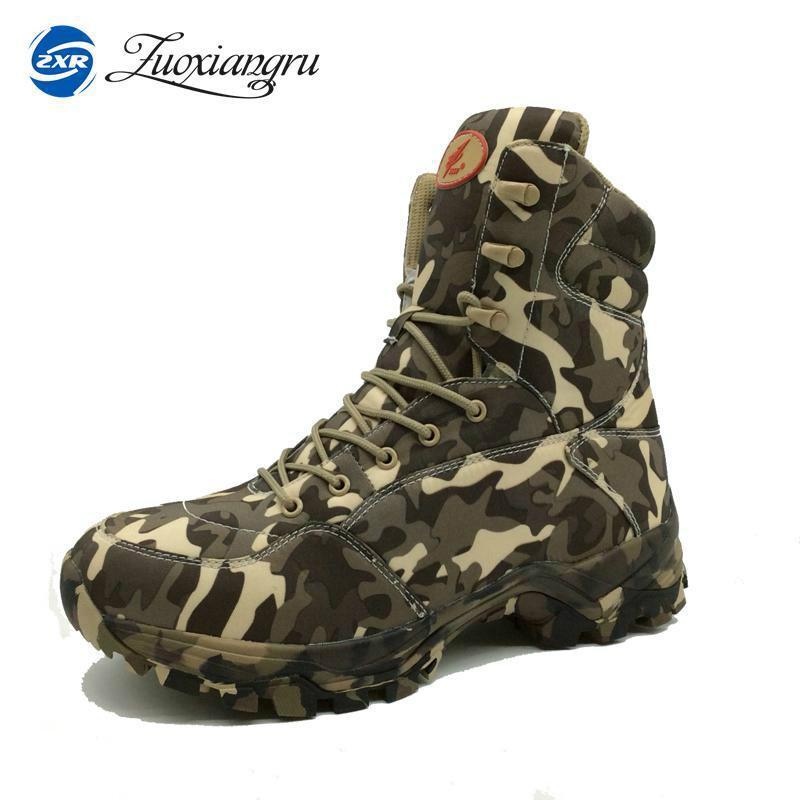 Outdoor Sports Tactical Camping Shoes Men&#39;S Boots For Climbing Breathable-ZUOXIANGRU youngsport Store-1 With velvet-6.5-Bargain Bait Box