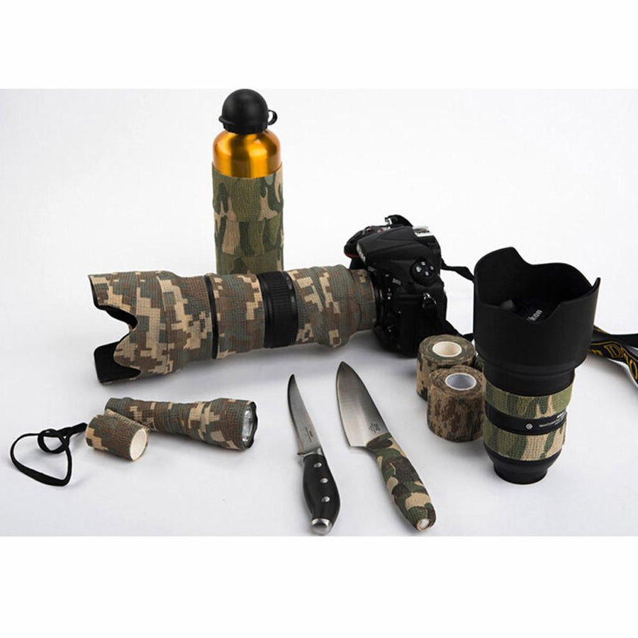 Outdoor Survival Edc Multi Tool Camping Hiking 4.5M Camouflage Tape Bandage-Outdoor & equipment Store-A-Bargain Bait Box