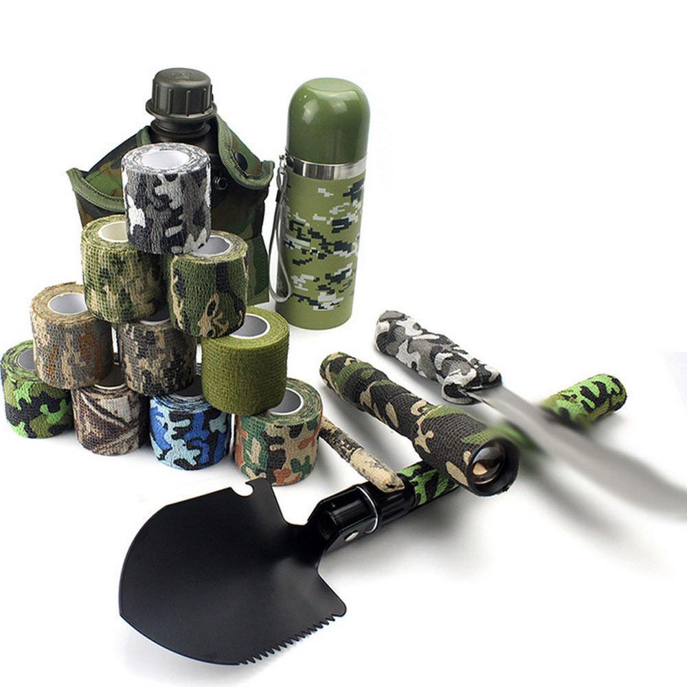 Outdoor Survival Edc Multi Tool Camping Hiking 4.5M Camouflage Tape Bandage-Outdoor &amp; equipment Store-A-Bargain Bait Box
