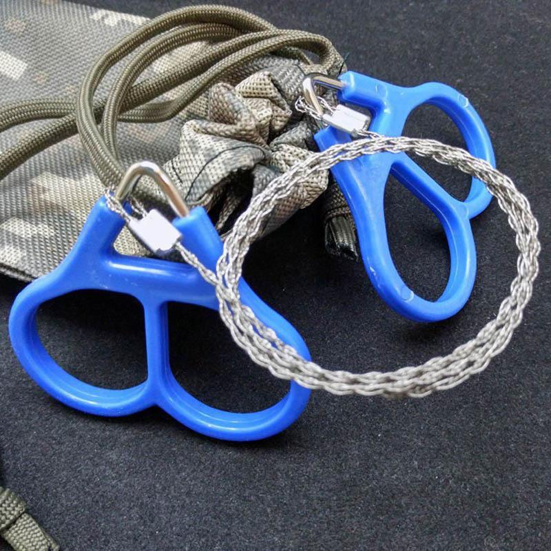 Outdoor Survival Stainless Steel Wire Chain Rope Saw Ring Scroll Travel Hiking-Entertainment Healthy living Store-Bargain Bait Box