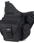 Outdoor Tactical Messenger Bag, Waterproof Cotton Canvas Material, Tactical-No problem - outdoor equipment Store-Black Color-Bargain Bait Box