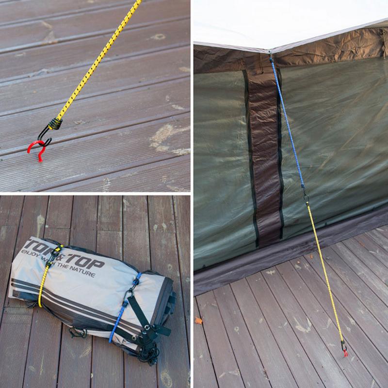 Outdoor Tent Crude Elastic Rope Tied High Luggage Rope Clothesline Camping-Sexy bus-Blue-Bargain Bait Box