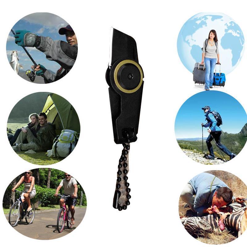 Outdoor Tools Portable Mini Knife Blade Foldable Metal Keychain Cutting Tool-Jack Electronic Official Flagship Store-Bargain Bait Box