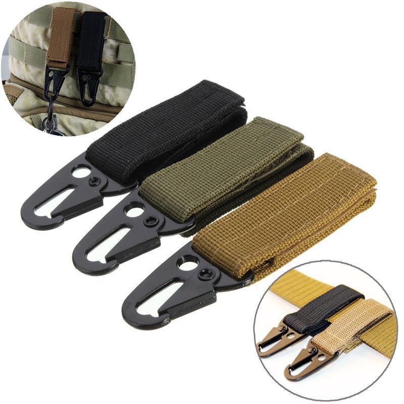 Outdoor Tools Portable Molle Tactical Molle Hook Keychain Clasp Military Outdoor-INDEPMAN Outdoor Store-Army green 3pcs-Bargain Bait Box