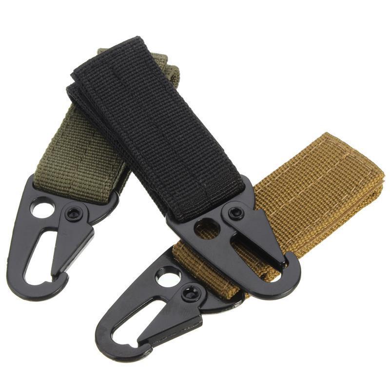 Outdoor Tools Portable Molle Tactical Molle Hook Keychain Clasp Military Outdoor-INDEPMAN Outdoor Store-Army green 3pcs-Bargain Bait Box