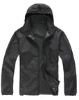 Outdoor Unisex Cycling Running Waterproof Windproof Jacket Rain Coat -Grey Or-Shop3089126 Store-black-S-Bargain Bait Box