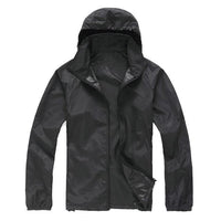 Outdoor Unisex Cycling Running Waterproof Windproof Jacket Rain Coat -Grey Or-Shop3089126 Store-black-S-Bargain Bait Box