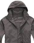 Outdoor Unisex Cycling Running Waterproof Windproof Jacket Rain Coat -Grey Or-Shop3089126 Store-grey-S-Bargain Bait Box