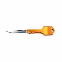Outdoor Useful Key Knife Keychain Key Shaped Folding Pocket Knife Self Defense-Silvercell Store-Orange-Bargain Bait Box