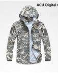 Outdoor Waterproof Hard Shell Military Tactical Jacket Men Camouflage Hooded-Outdoor Chinese shopping factory Store-ACU-S-Bargain Bait Box