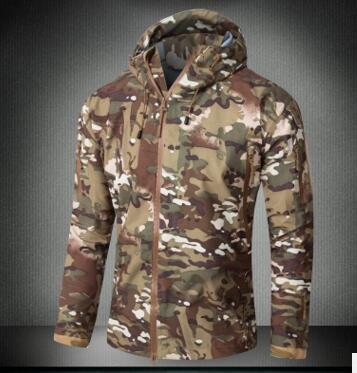 Outdoor Waterproof Hard Shell Military Tactical Jacket Men Camouflage Hooded-Outdoor Chinese shopping factory Store-CP-S-Bargain Bait Box