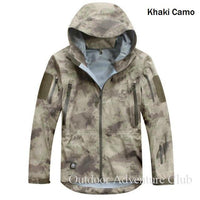 Outdoor Waterproof Hard Shell Military Tactical Jacket Men Camouflage Hooded-Outdoor Chinese shopping factory Store-ruins-S-Bargain Bait Box
