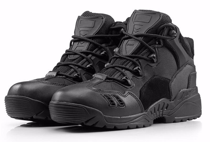 Outdoor Winter Army Military Tactical Special Force Leather Men S Shoes-The 61th minute-high black-5-Bargain Bait Box