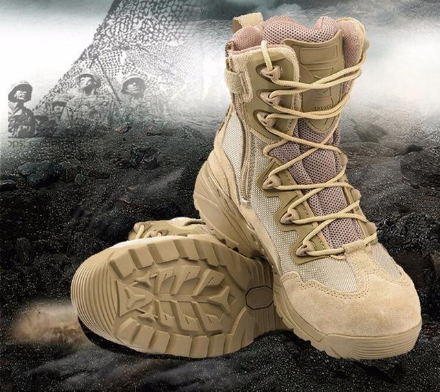 Outdoor Winter Army Military Tactical Special Force Leather Men S Shoes-The 61th minute-high sand-5-Bargain Bait Box
