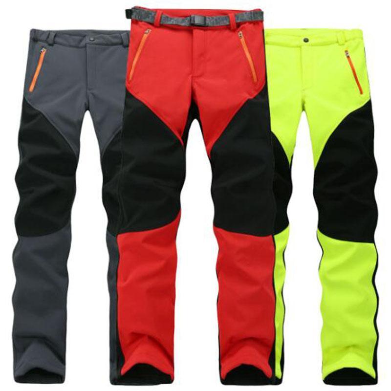 Outdoor Winter Men Thick Warm Fleece Hiking Pants Softshell Trousers-Yanxi Outdoor Products Co., Ltd.-Black-S-Bargain Bait Box