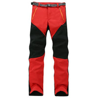 Outdoor Winter Men Thick Warm Fleece Hiking Pants Softshell Trousers-Yanxi Outdoor Products Co., Ltd.-Red-S-Bargain Bait Box