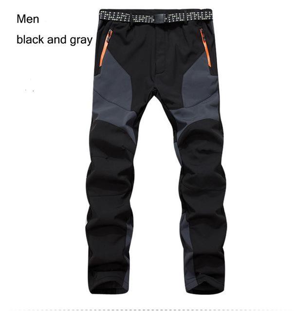 Outdoor Winter Men Women Thick Warm Fleece Hiking Pants Softshell Trousers-Yanxi Outdoor Products Co., Ltd.-Men3-S-Bargain Bait Box