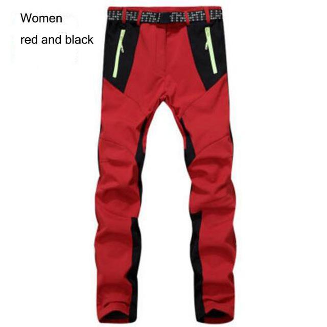 Outdoor Winter Men Women Thick Warm Fleece Hiking Pants Softshell Trousers-Yanxi Outdoor Products Co., Ltd.-Women5-S-Bargain Bait Box