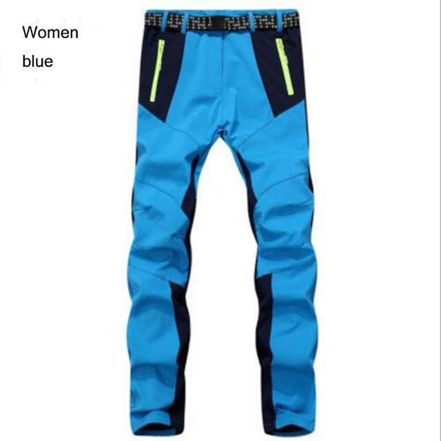 Outdoor Winter Men Women Thick Warm Fleece Hiking Pants Softshell Trousers-Yanxi Outdoor Products Co., Ltd.-Women9-S-Bargain Bait Box