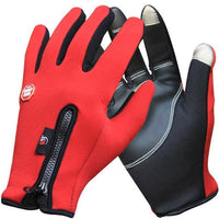 Outdoor Winter Thermal Sports Bike Gloves Windproof Warm Full Finger-Shawn Shao Outdoor Store-Red-S-Bargain Bait Box